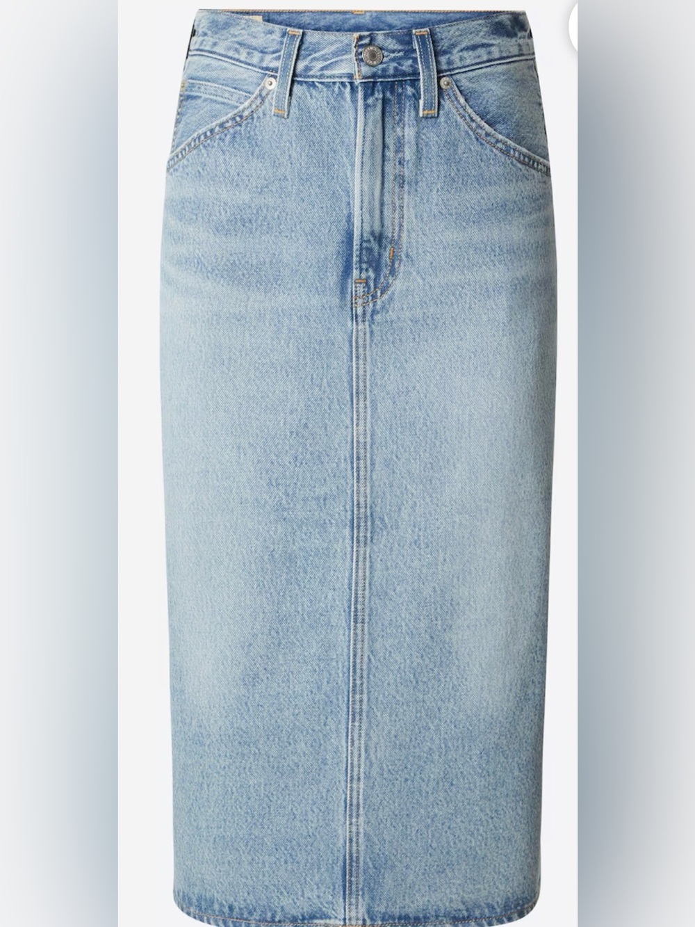 Levi’s High-Rise Back Slit Skirt | Light Wash | NWT